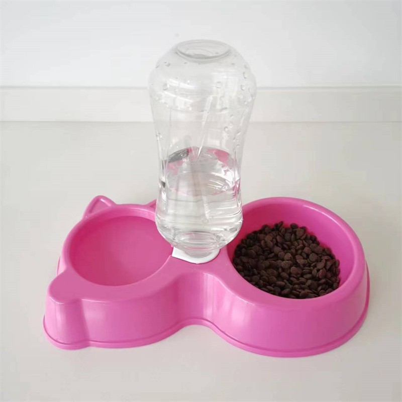 Kitten Shape Pet Food Water Double Bowl TM4012