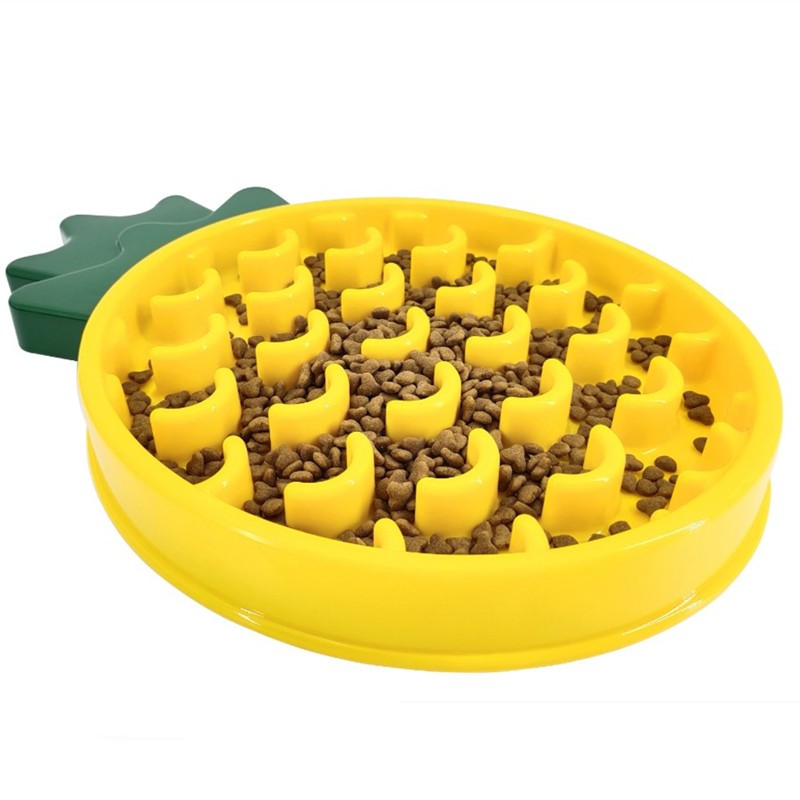 Pineapple Shape Pet Slow Food Bowl TM4041