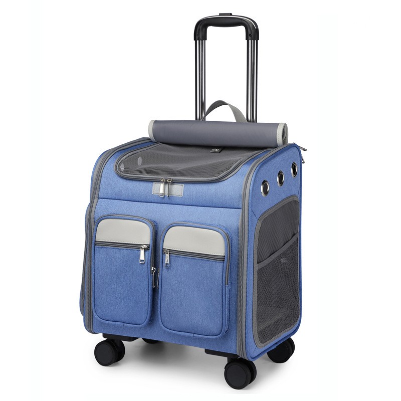 Foldable Pet Backpack With Wheels TM8205